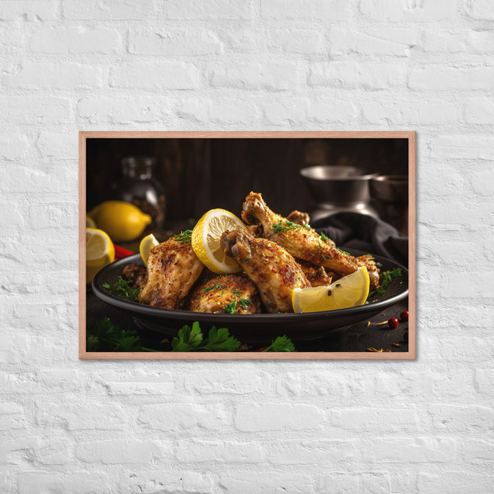 Lemon Pepper Wings Framed poster 🤤 from Yumify.AI