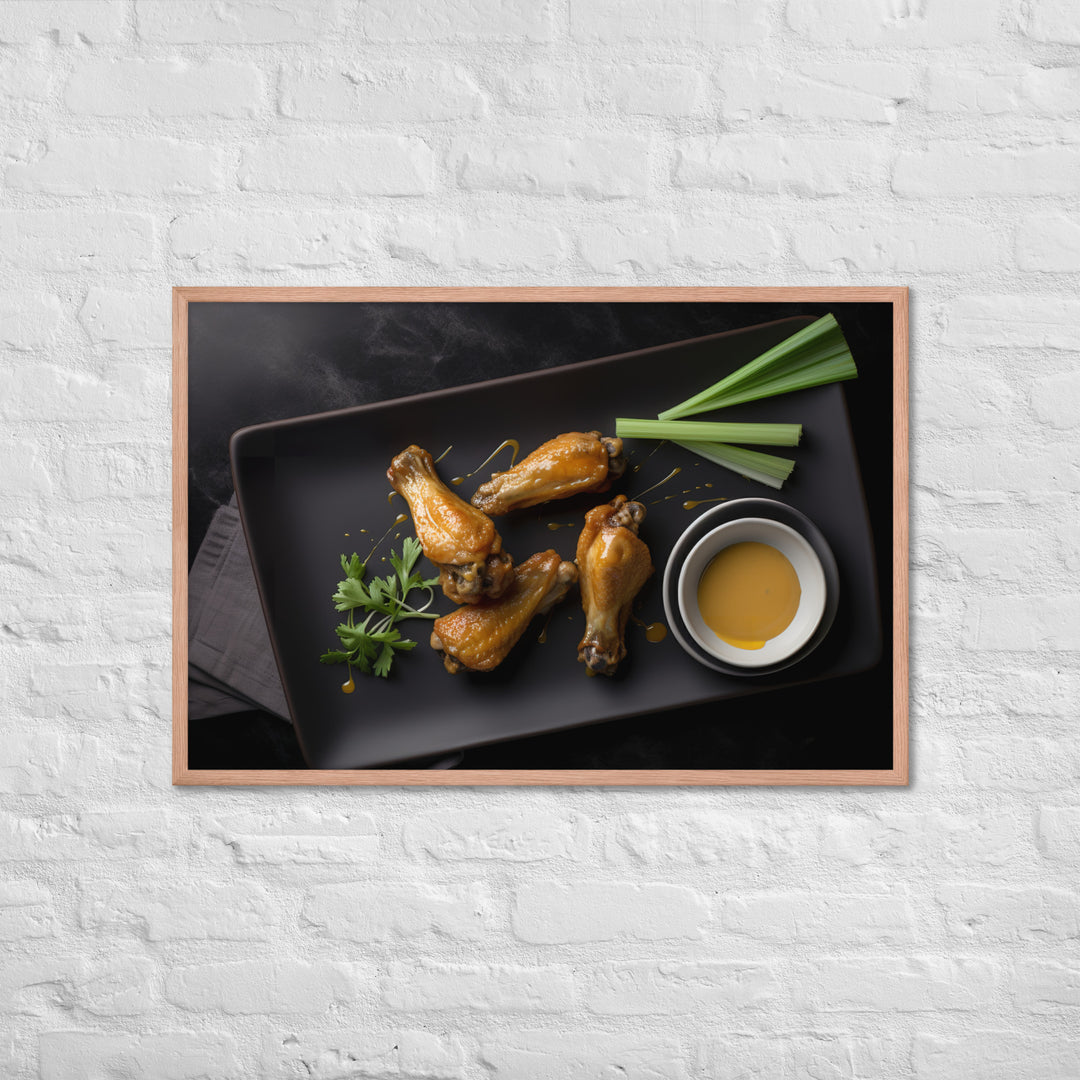 Honey Mustard Wings Framed poster 🤤 from Yumify.AI