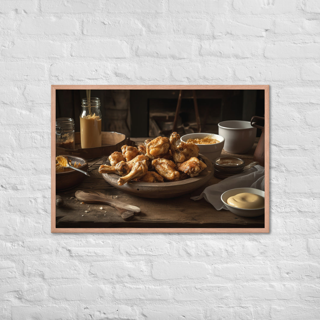 Honey Mustard Wings Framed poster 🤤 from Yumify.AI