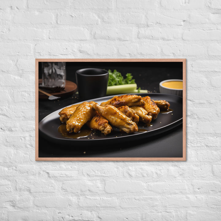 Honey Mustard Wings Framed poster 🤤 from Yumify.AI