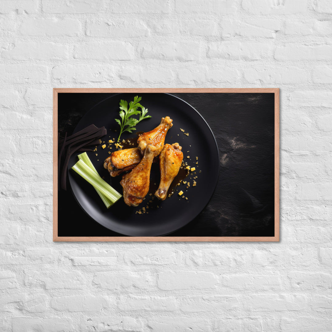 Honey Mustard Wings Framed poster 🤤 from Yumify.AI