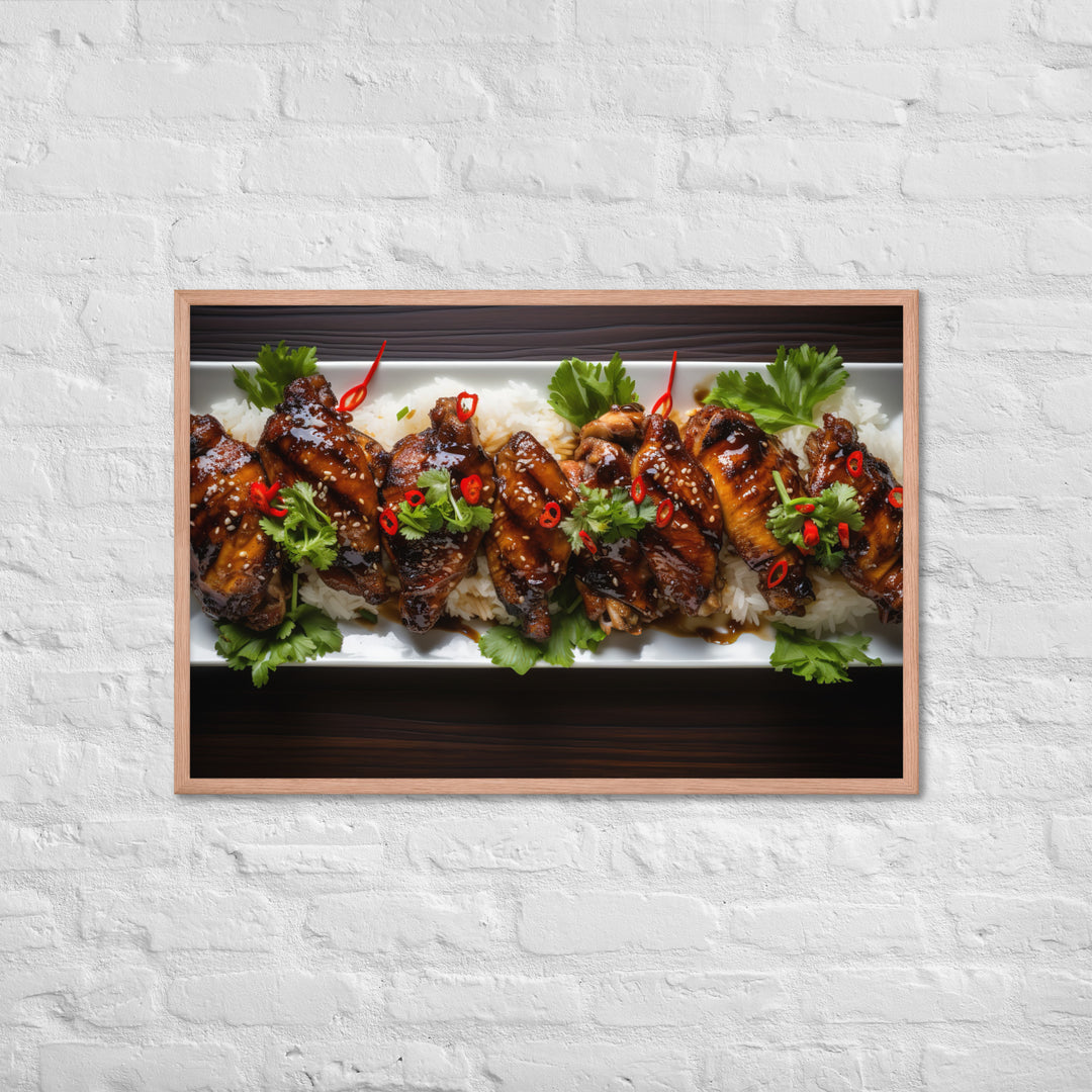 Teriyaki Wings Framed poster 🤤 from Yumify.AI