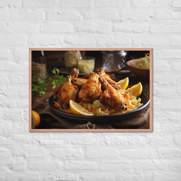 Lemon Pepper Wings Framed poster 🤤 from Yumify.AI