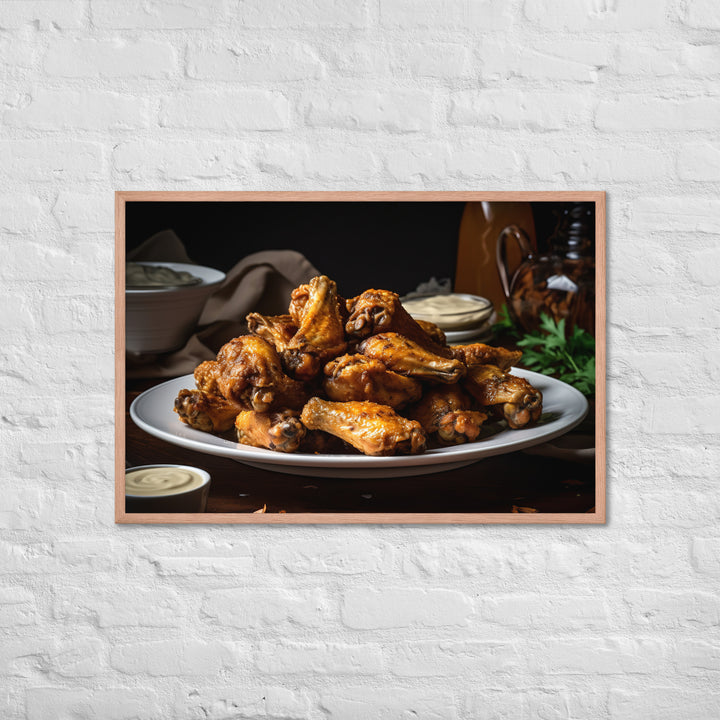 Garlic Parmesan Wings Framed poster 🤤 from Yumify.AI