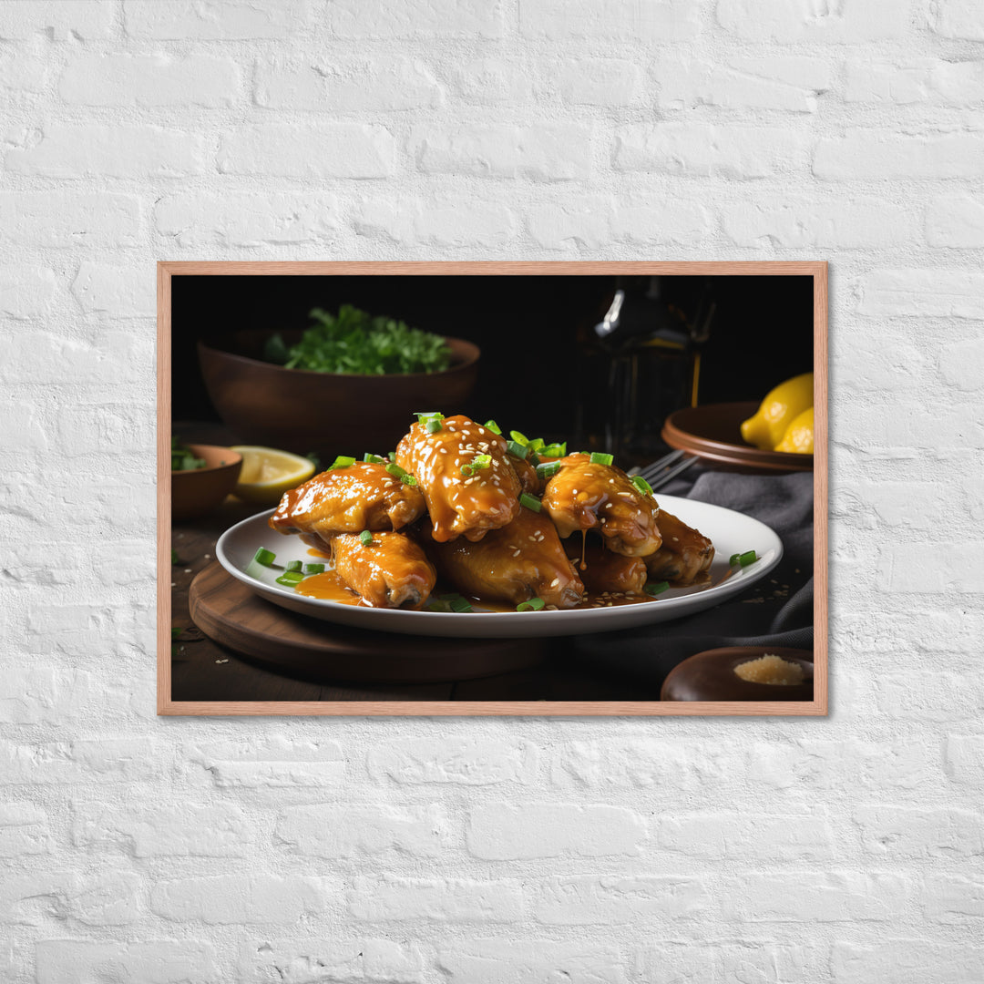 Honey Mustard Wings Framed poster 🤤 from Yumify.AI