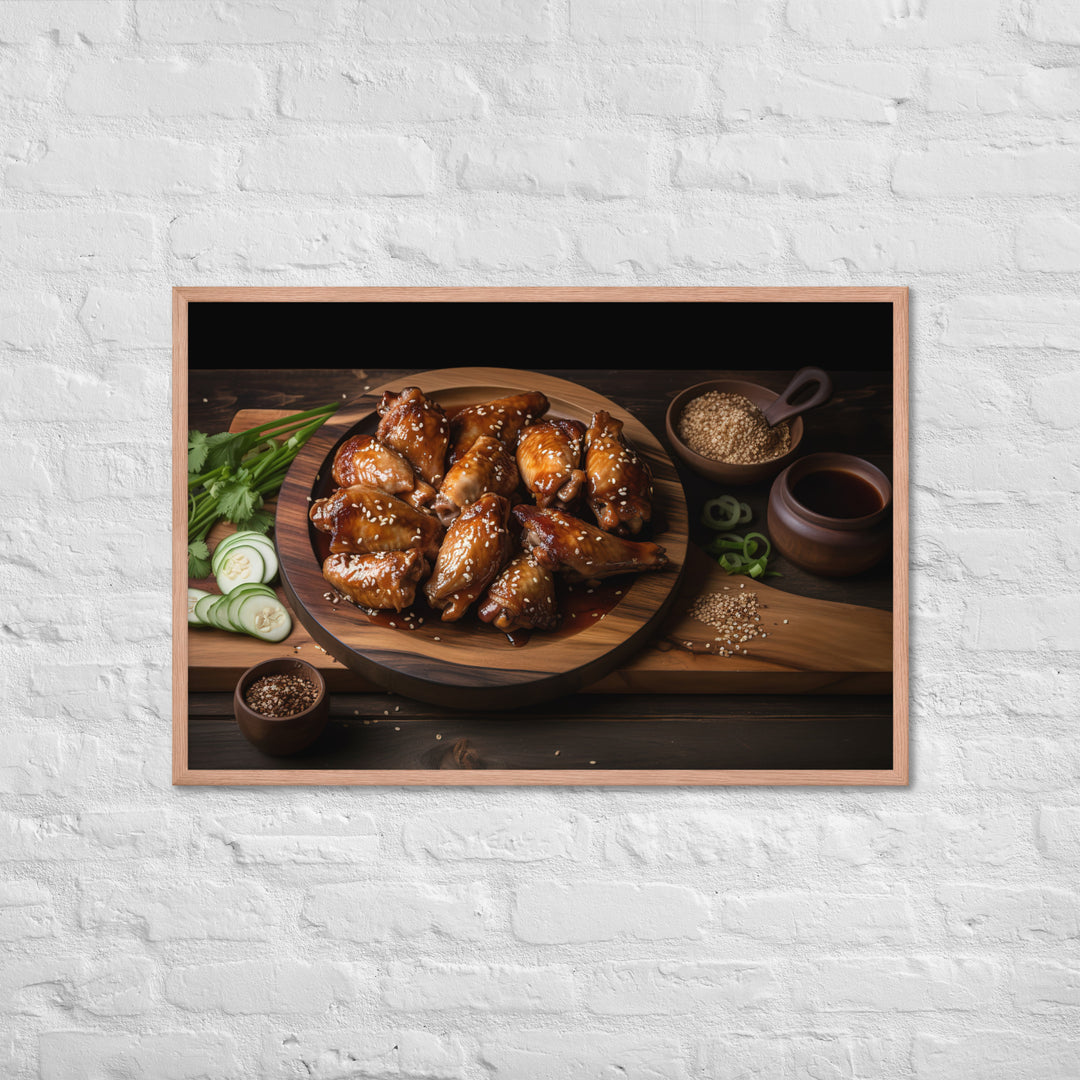 Teriyaki Wings Framed poster 🤤 from Yumify.AI