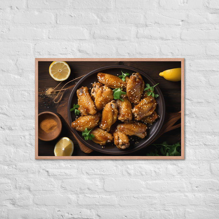 Honey Mustard Wings Framed poster 🤤 from Yumify.AI