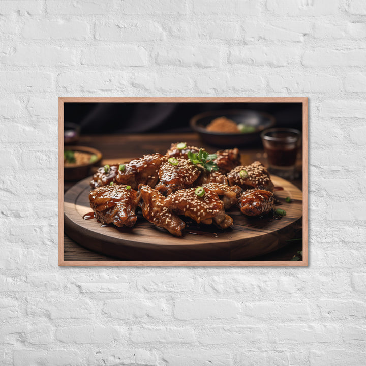 Teriyaki Wings Framed poster 🤤 from Yumify.AI