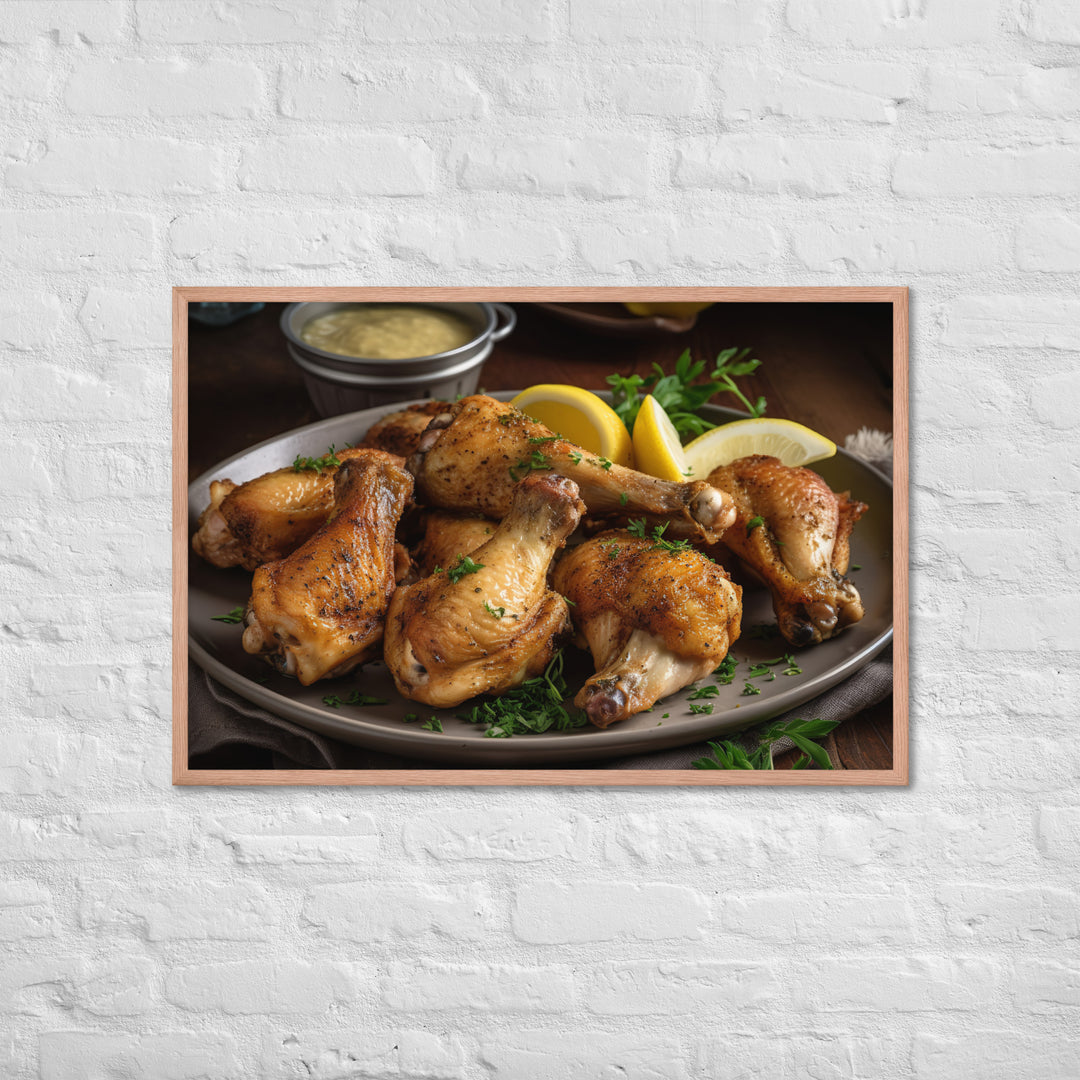 Lemon Pepper Wings Framed poster 🤤 from Yumify.AI