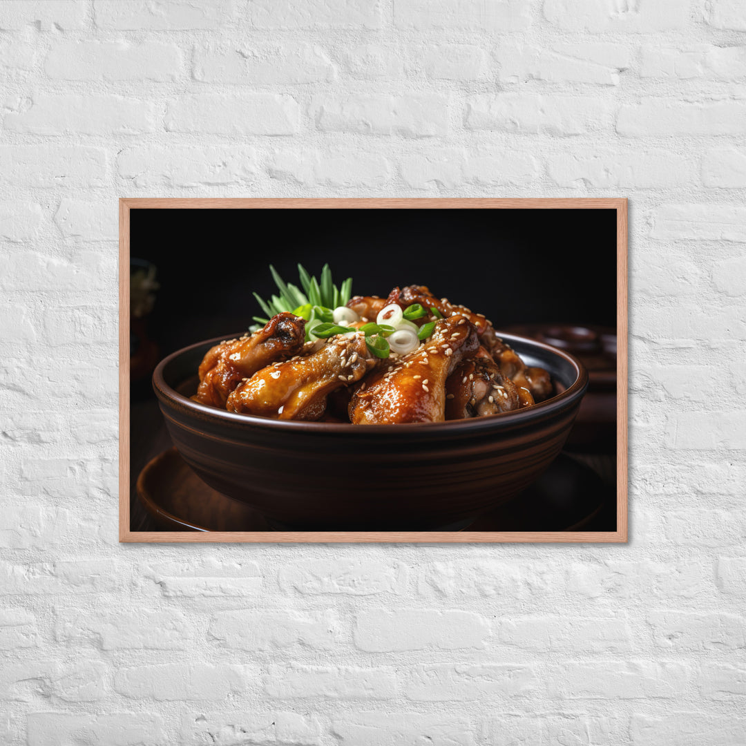 Teriyaki Wings Framed poster 🤤 from Yumify.AI