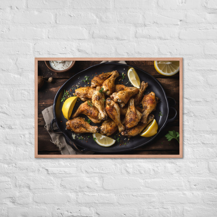 Lemon Pepper Wings Framed poster 🤤 from Yumify.AI