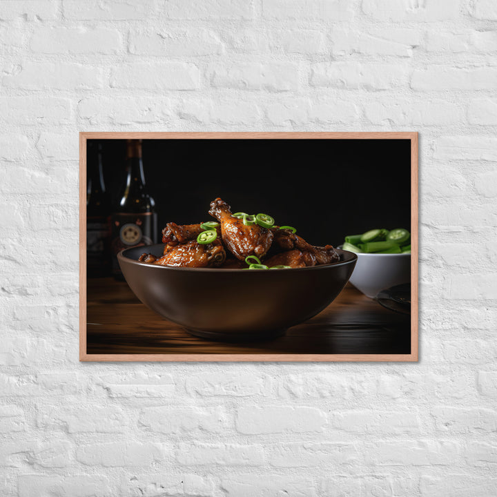 Teriyaki Wings Framed poster 🤤 from Yumify.AI