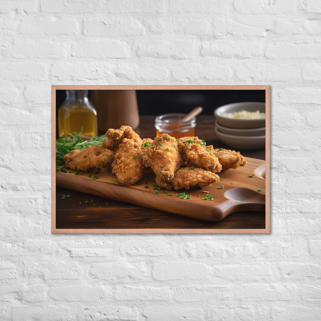 Garlic Parmesan Wings Framed poster 🤤 from Yumify.AI