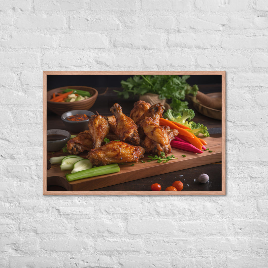 BBQ Wings Framed poster 🤤 from Yumify.AI