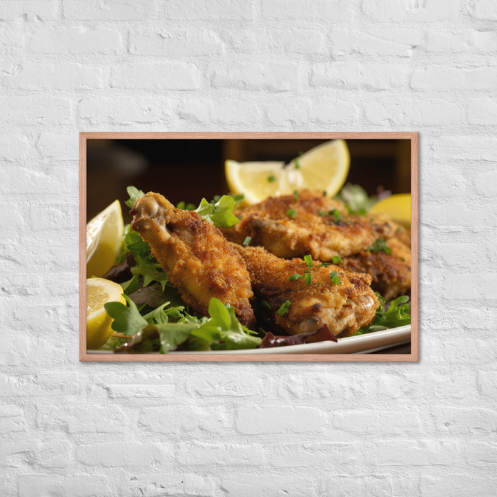 Lemon Pepper Wings Framed poster 🤤 from Yumify.AI