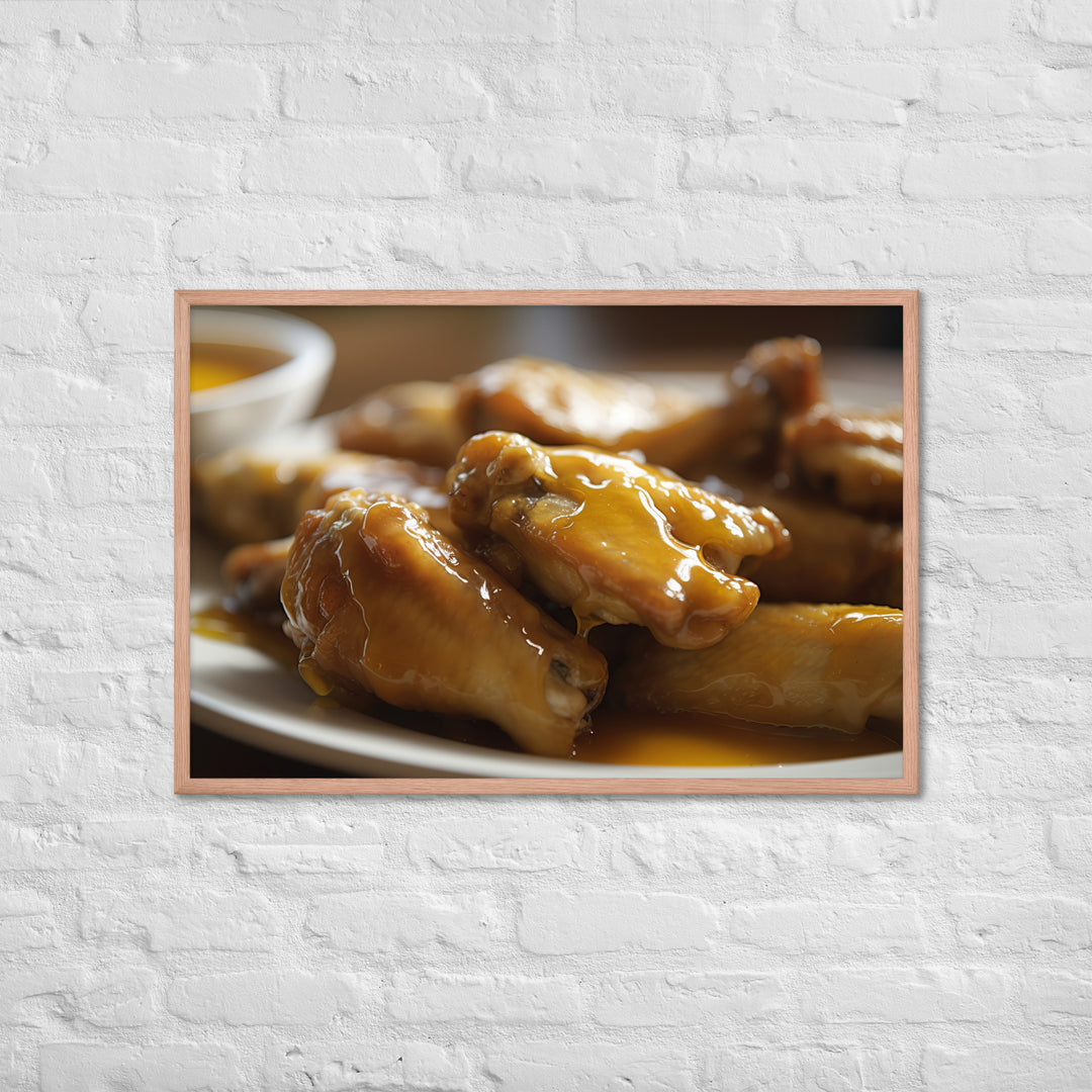 Honey Mustard Wings Framed poster 🤤 from Yumify.AI