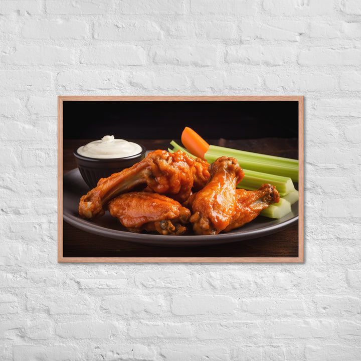 Buffalo Wings Framed poster 🤤 from Yumify.AI