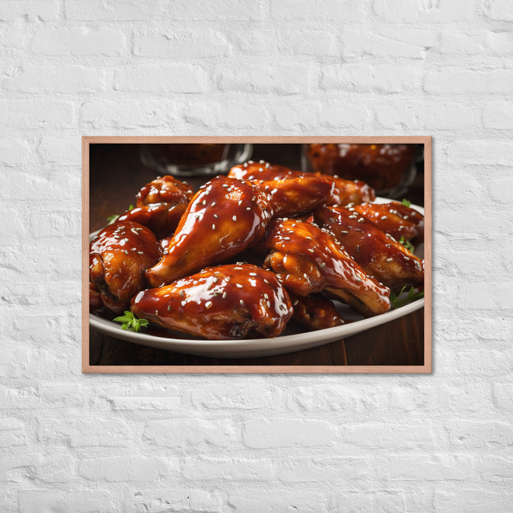 BBQ Wings Framed poster 🤤 from Yumify.AI