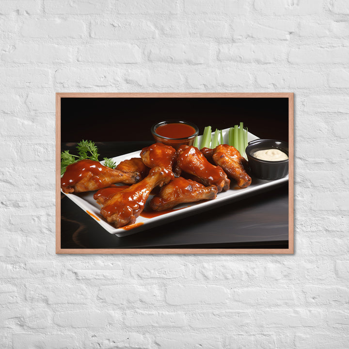 BBQ Wings Framed poster 🤤 from Yumify.AI