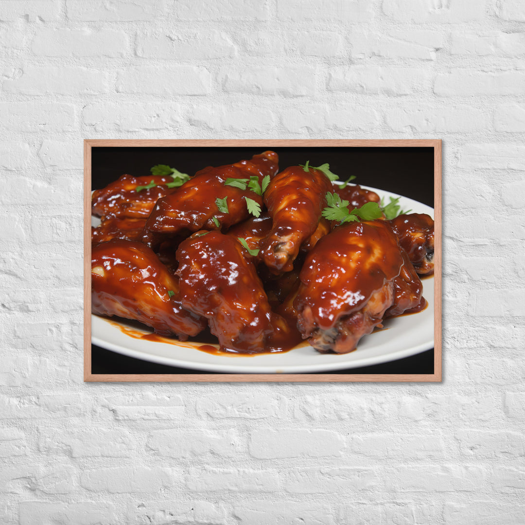 BBQ Wings Framed poster 🤤 from Yumify.AI