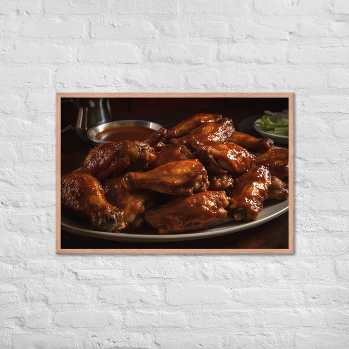 BBQ Wings Framed poster 🤤 from Yumify.AI