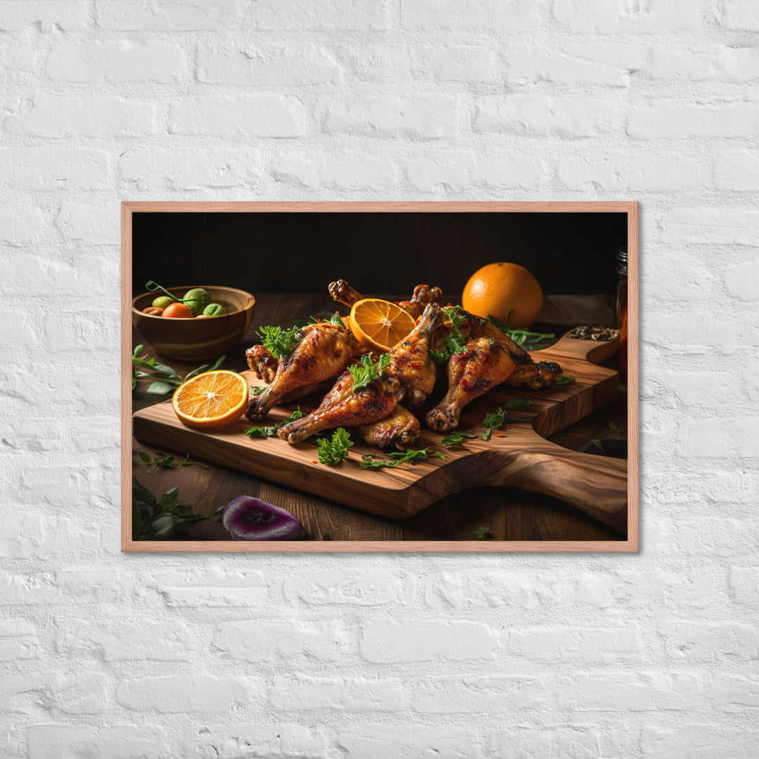 BBQ Wings Framed poster 🤤 from Yumify.AI