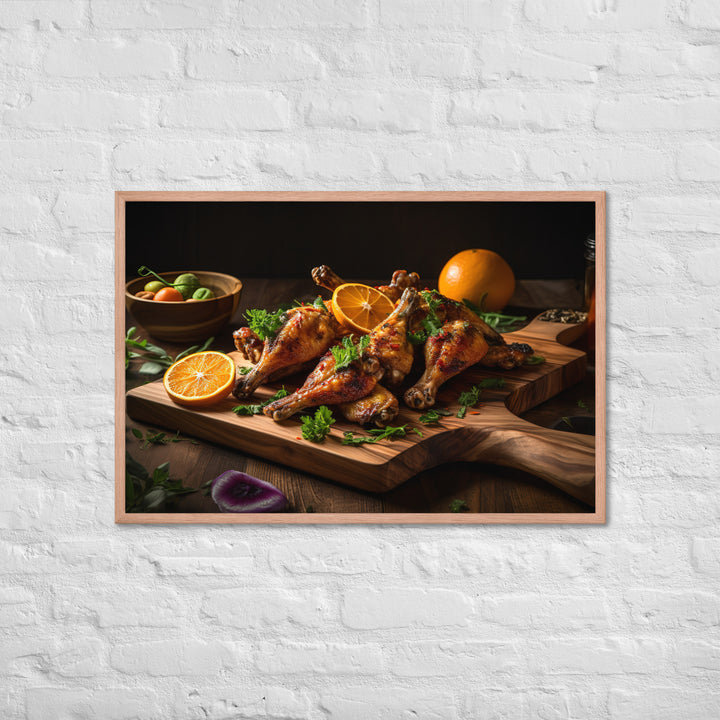 BBQ Wings Framed poster 🤤 from Yumify.AI