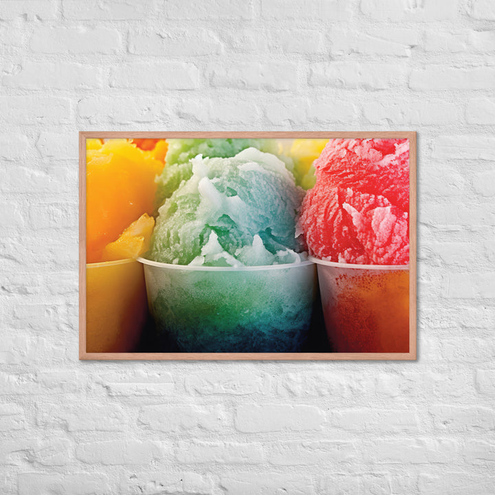 Shave Ice Framed poster 🤤 from Yumify.AI