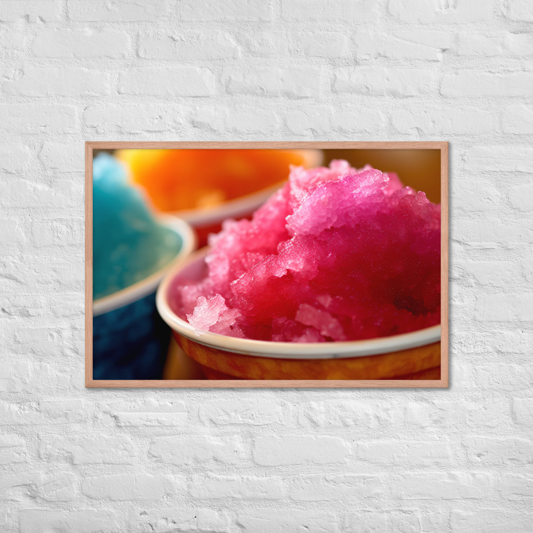 Shave Ice Framed poster 🤤 from Yumify.AI