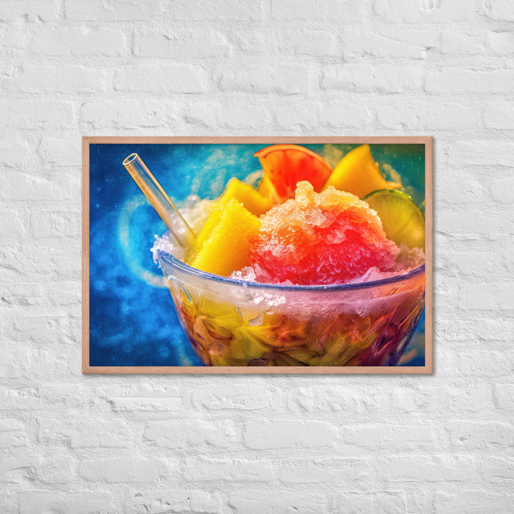 Shave Ice Framed poster 🤤 from Yumify.AI