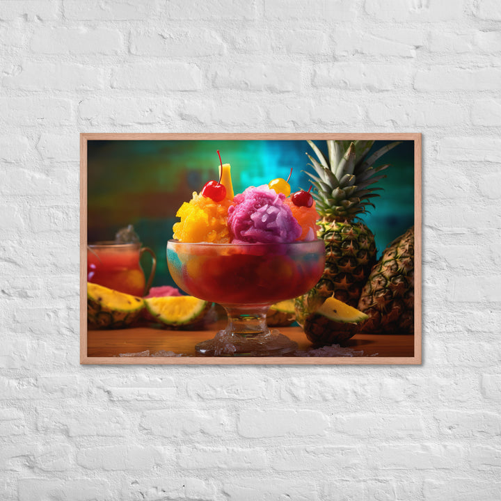 Shave Ice Framed poster 🤤 from Yumify.AI