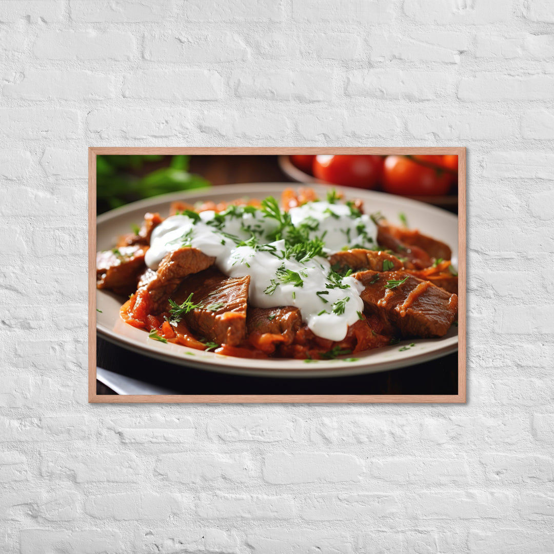 Iskender Kebab Framed poster 🤤 from Yumify.AI