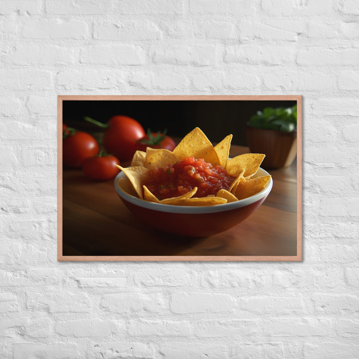 Zesty Chips and Salsa Framed poster 🤤 from Yumify.AI