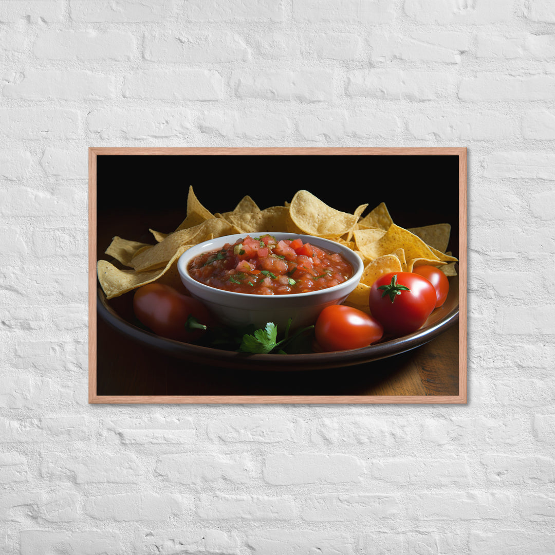 Zesty Chips and Salsa Framed poster 🤤 from Yumify.AI