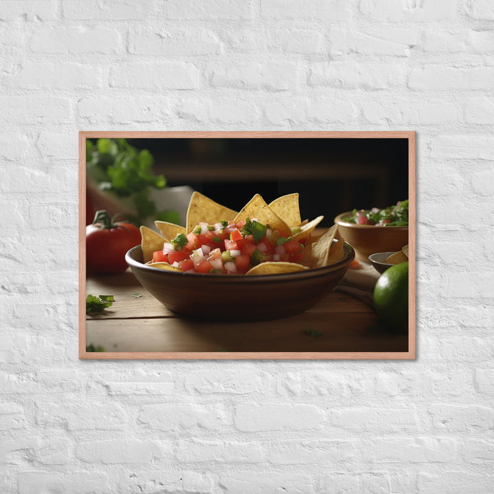 Fresh and Tangy Chips and Salsa Framed poster 🤤 from Yumify.AI