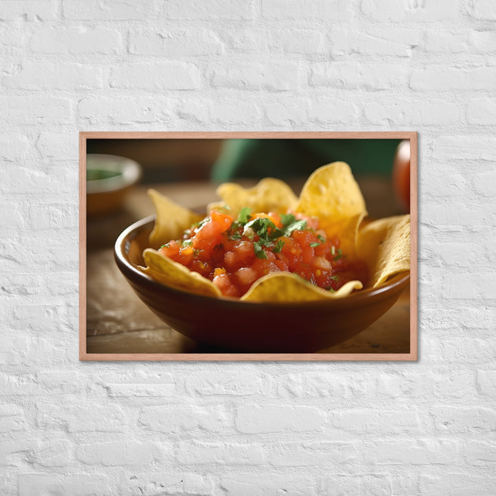 Fresh and Tangy Chips and Salsa Framed poster 🤤 from Yumify.AI