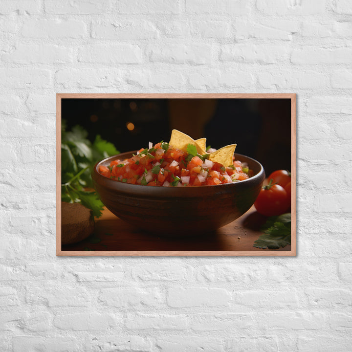 Crispy Chips and Fiery Salsa Framed poster 🤤 from Yumify.AI