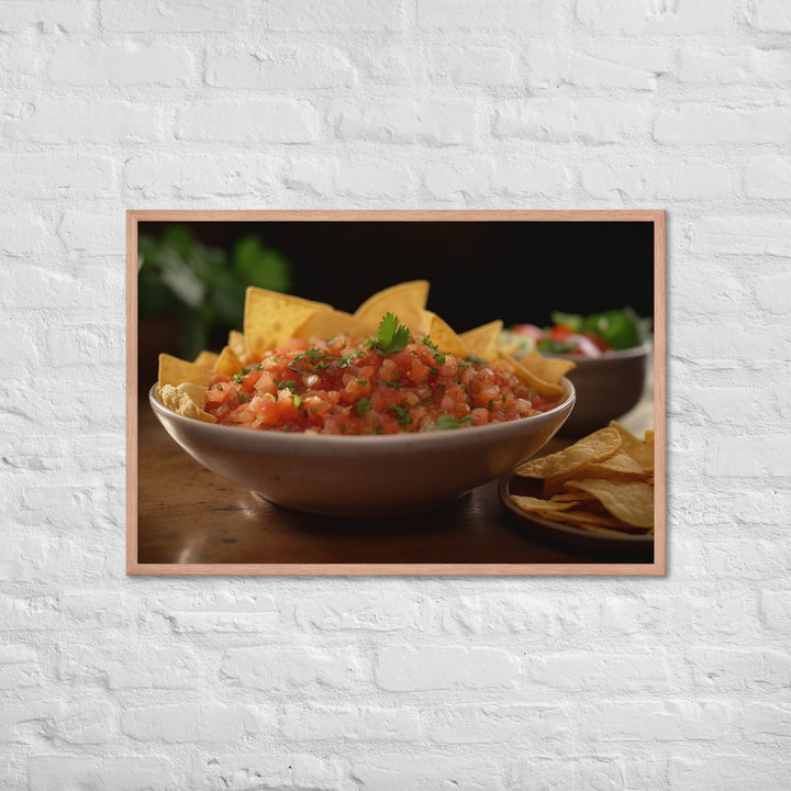 Crispy Chips and Fiery Salsa Framed poster 🤤 from Yumify.AI