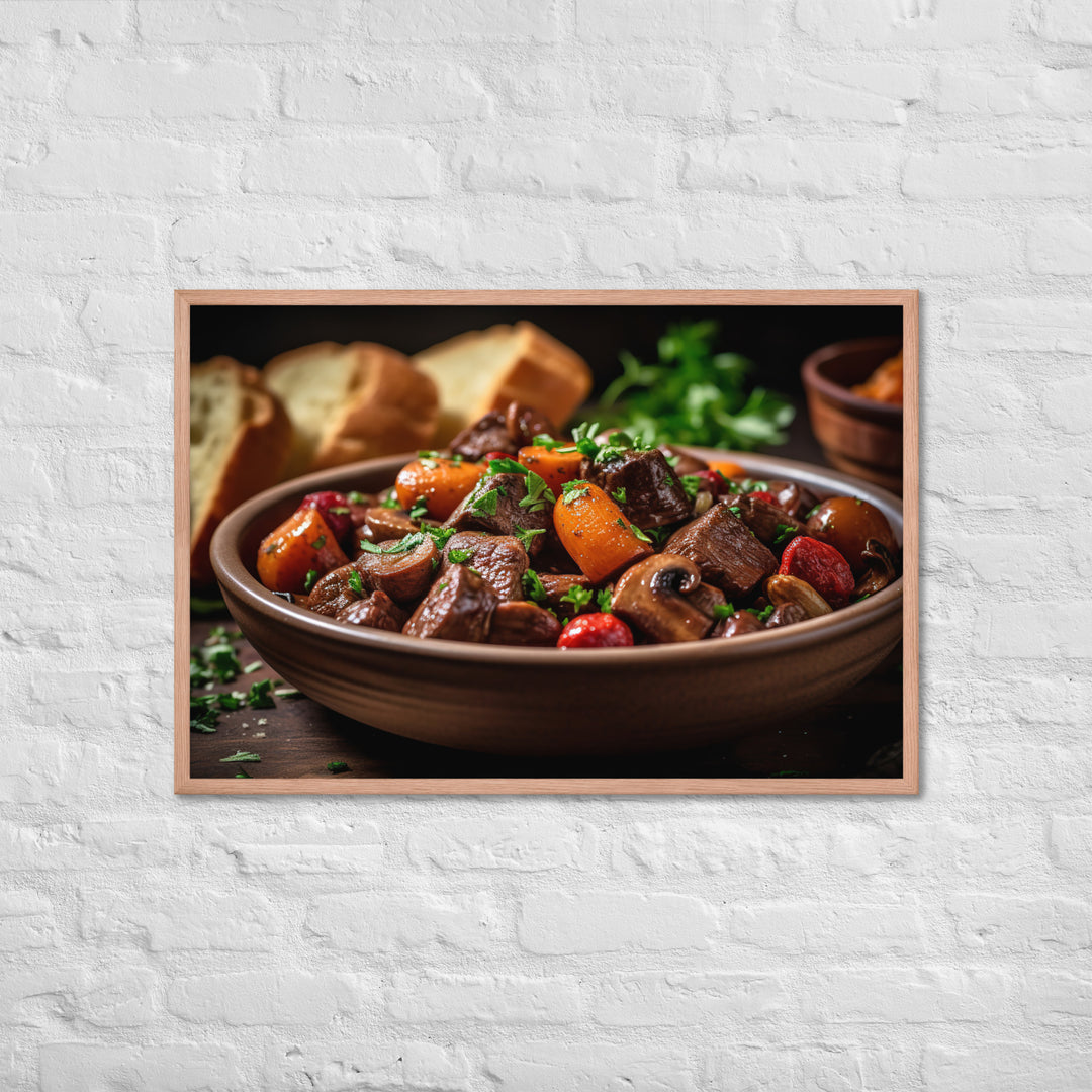 Beef Bourguignon Framed poster 🤤 from Yumify.AI