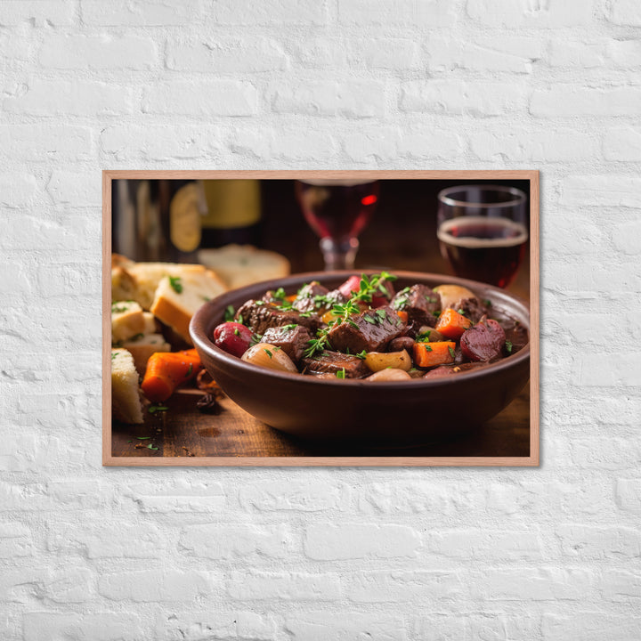 Beef Bourguignon Framed poster 🤤 from Yumify.AI