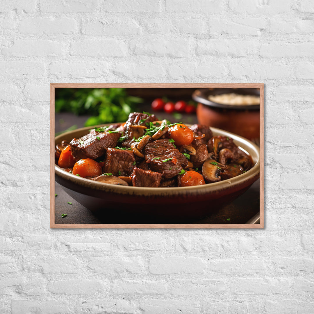 Beef Bourguignon Framed poster 🤤 from Yumify.AI