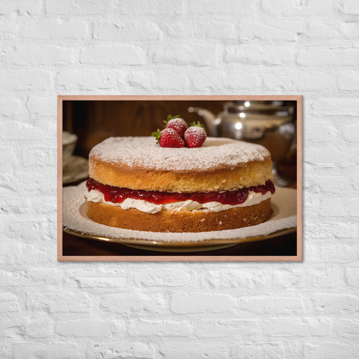 Victoria Sponge Cake Framed poster 🤤 from Yumify.AI