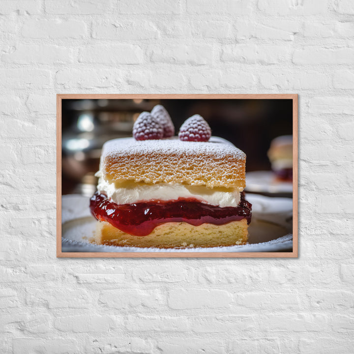 Victoria Sponge Cake Framed poster 🤤 from Yumify.AI