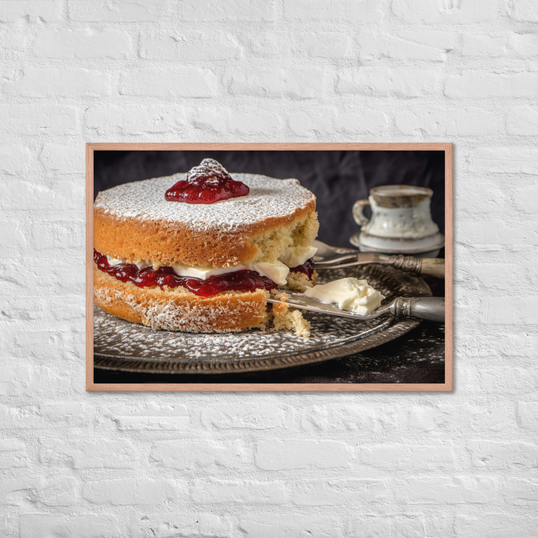 Victoria Sponge Cake Framed poster 🤤 from Yumify.AI