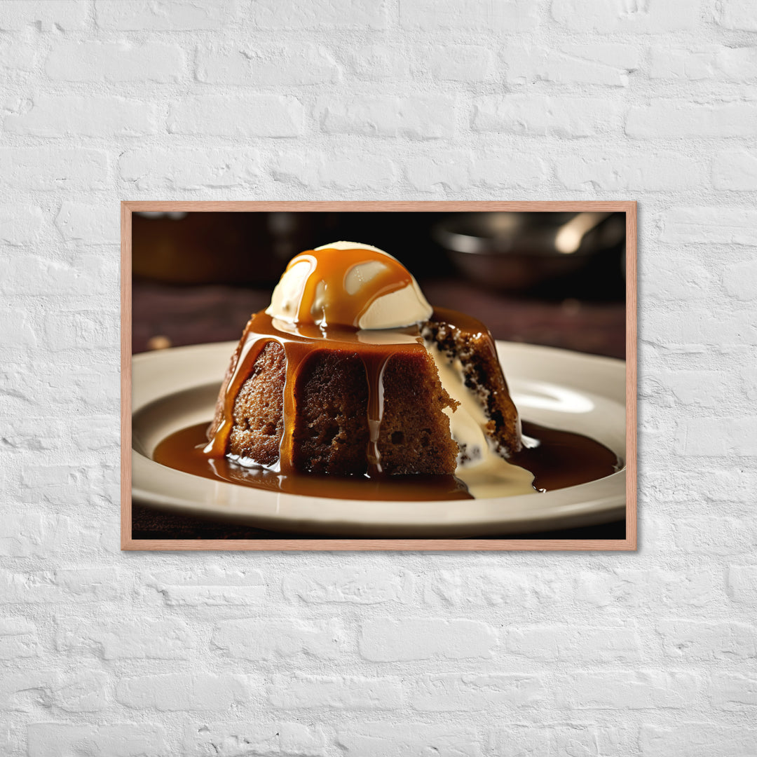 Sticky Toffee Pudding Framed poster 🤤 from Yumify.AI