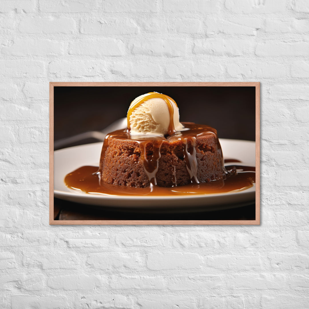 Sticky Toffee Pudding Framed poster 🤤 from Yumify.AI
