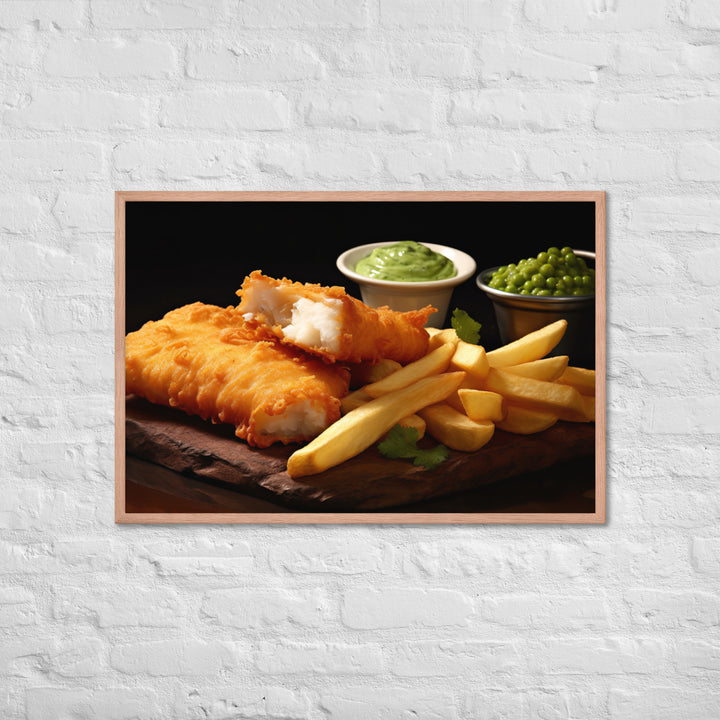 Fish and Chips Framed poster 🤤 from Yumify.AI