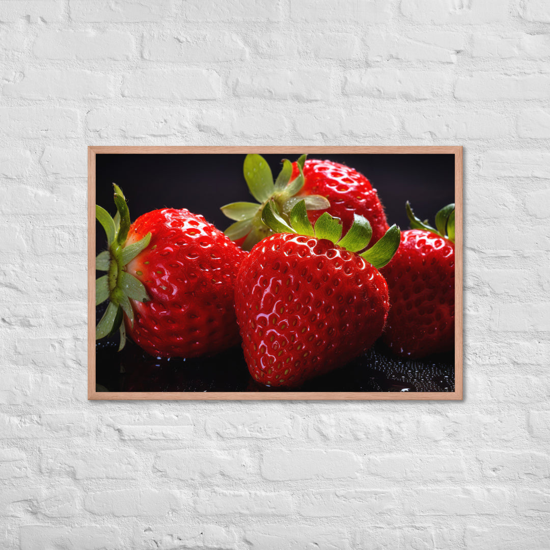 Strawberry Framed poster 🤤 from Yumify.AI