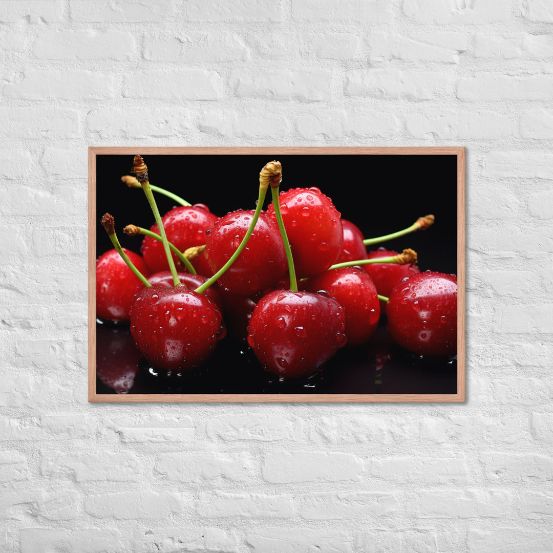 Cherry Framed poster 🤤 from Yumify.AI