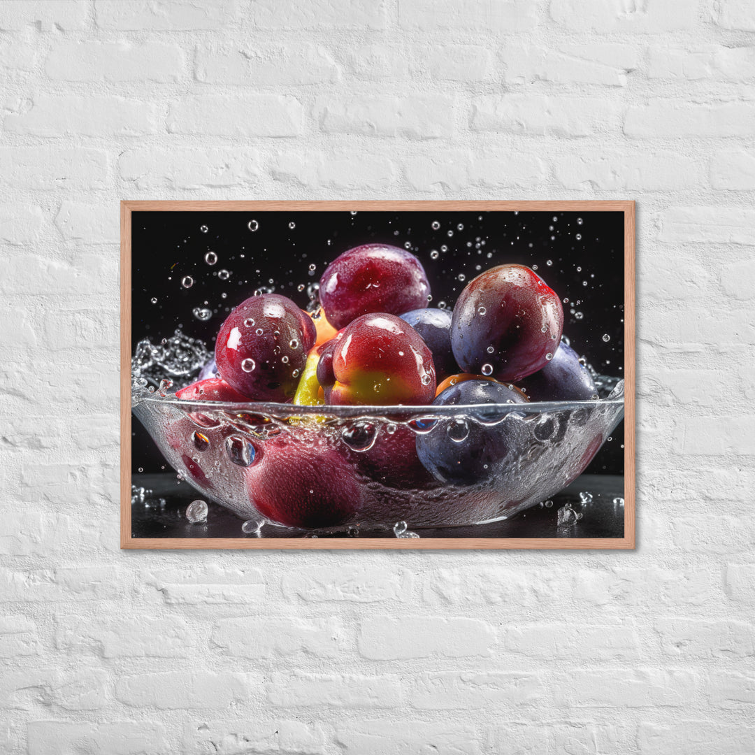 Plums in a Bowl Framed poster 🤤 from Yumify.AI